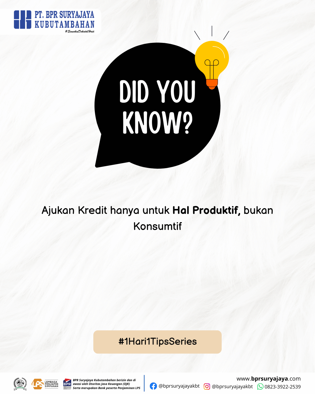 ajukan kredit hanya untuk hal produktif