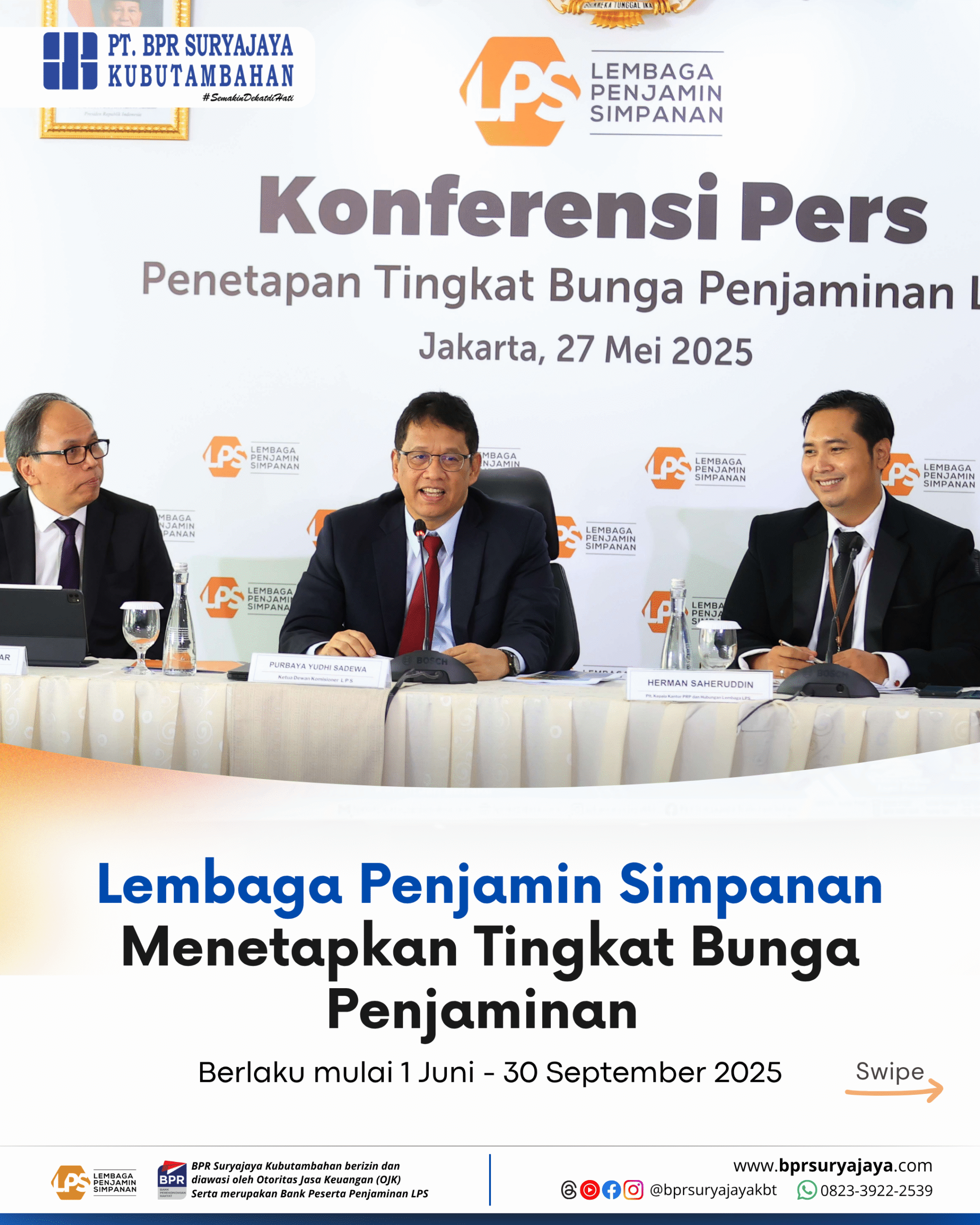 Informasi Perubahan Suku Bunga Jaminan