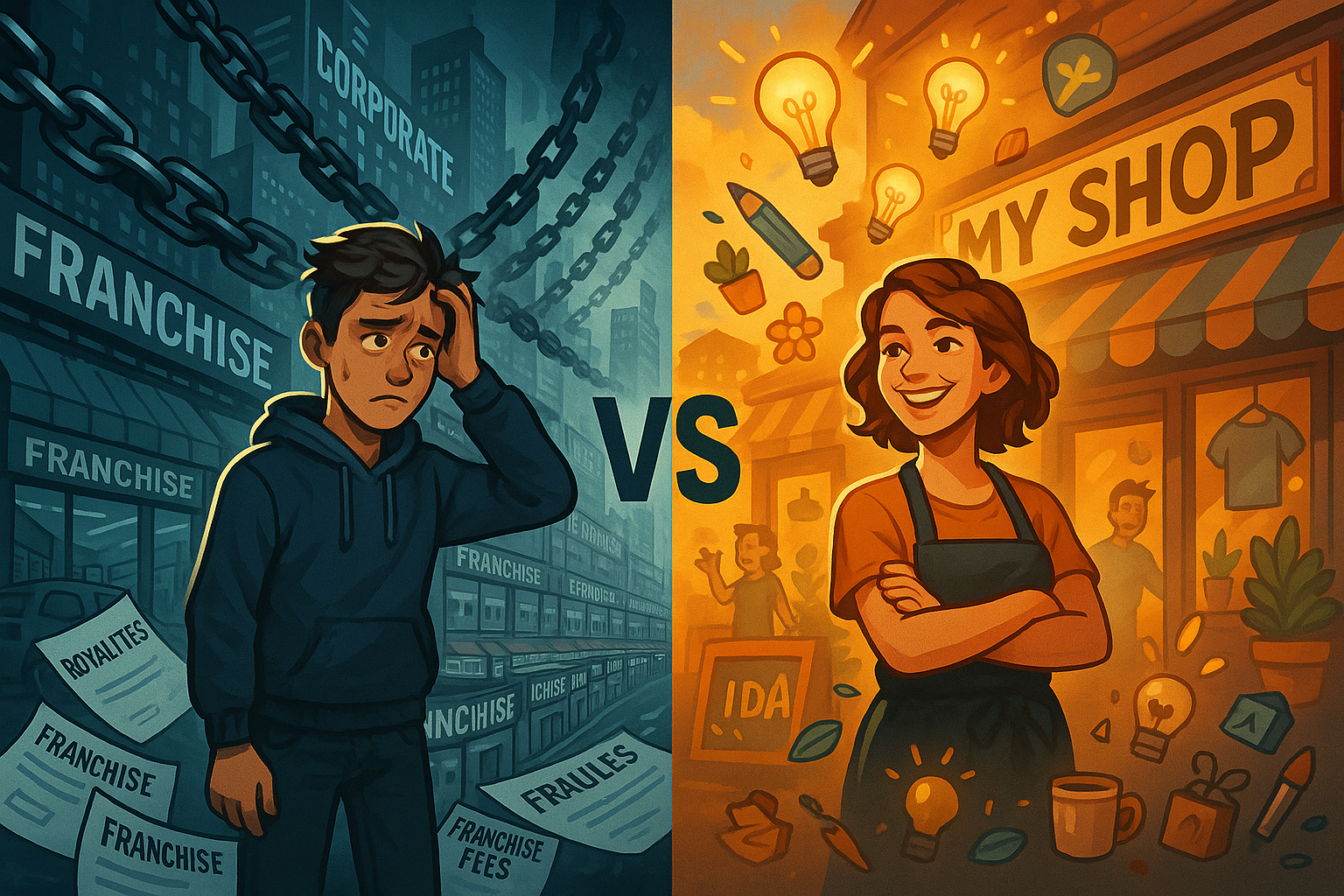 Franchise Bukan Jaminan Cuan: Mengapa Gen Z Lebih Memilih Usaha Mandiri di 2025 1 Franchise vs Bangun Usaha Sendiri