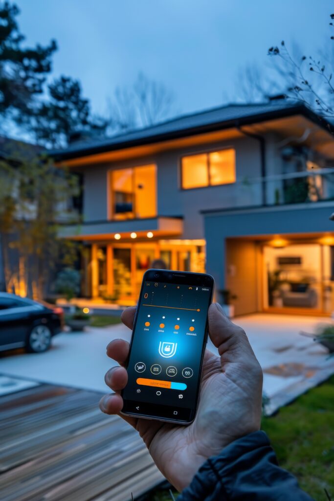 intelligent energy management system smart home controlled via mobile app