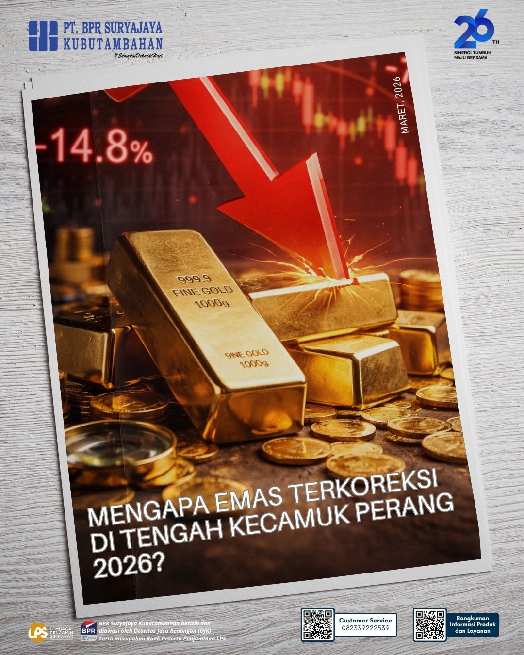 Emas Terkoreksi Ditengah Kecamuk Perang 2026